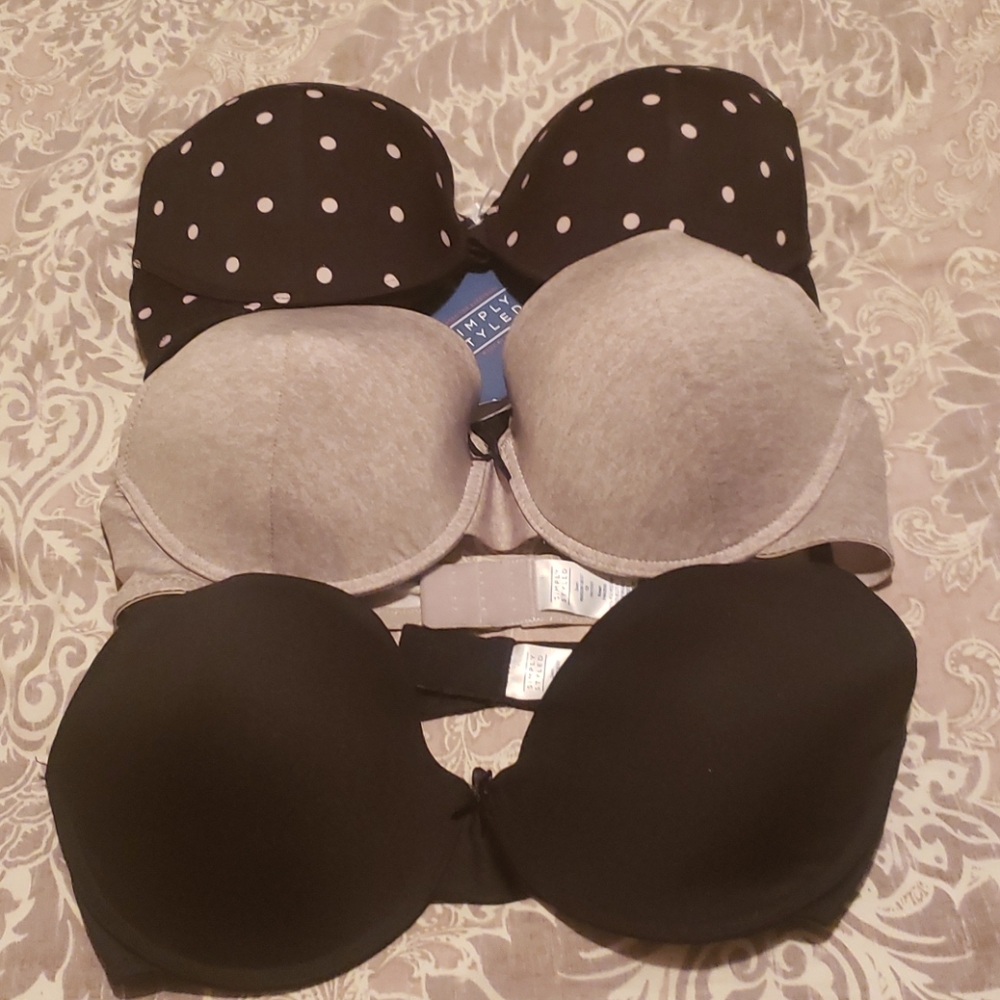 🦇Simply Styled 3-Pack Bras 38C